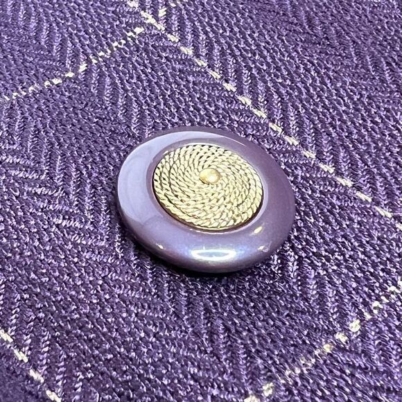 Worthington NWT purple window check double breasted blazer size 16 - Picture 12 of 14